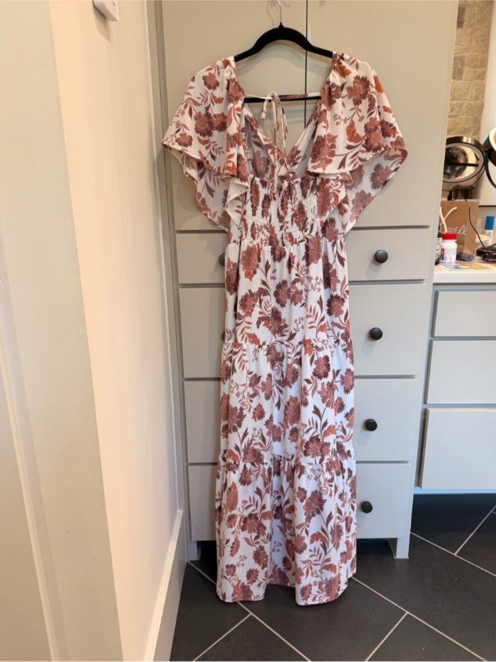 Market & Spruce White Maxi Dress with Floral Print - Picture 2 of 4